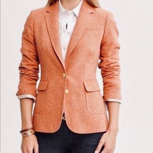 Banana Republic wool/silk orange blazer size 6